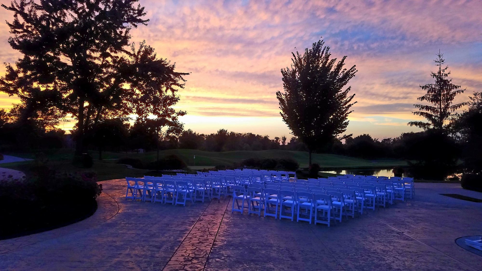 sunset wedding